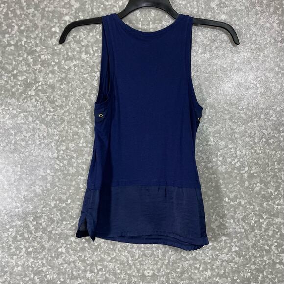 Club Monaco Women’s Navy Blue Minimalist Sleeveless Top - XS - Contrast Trim - Picture 7 of 7